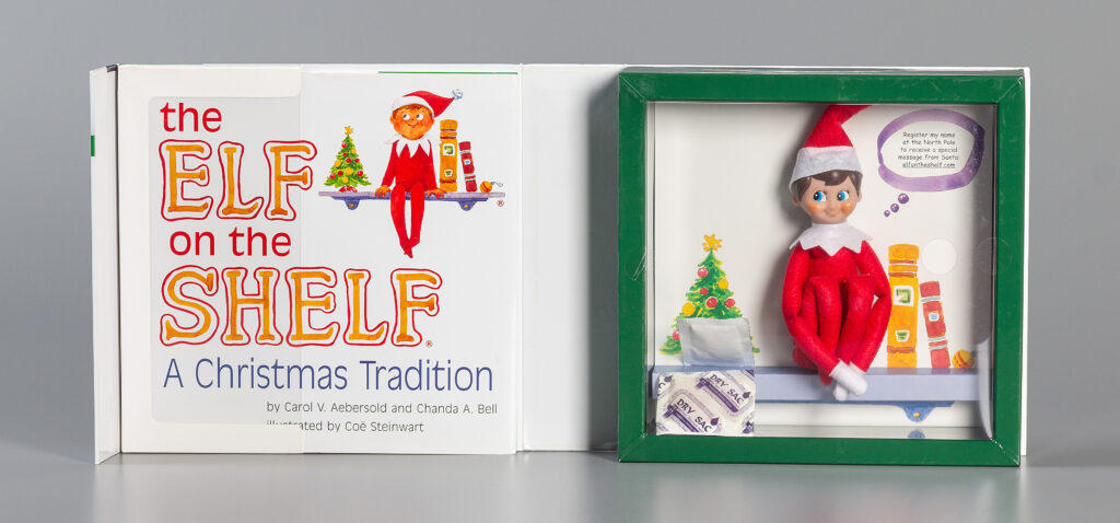 Image  of The Elf on the Shelf: A Christmas Tradition book and doll kit, 2014-2020, The Strong National Museum of Play, Rochester, New York.