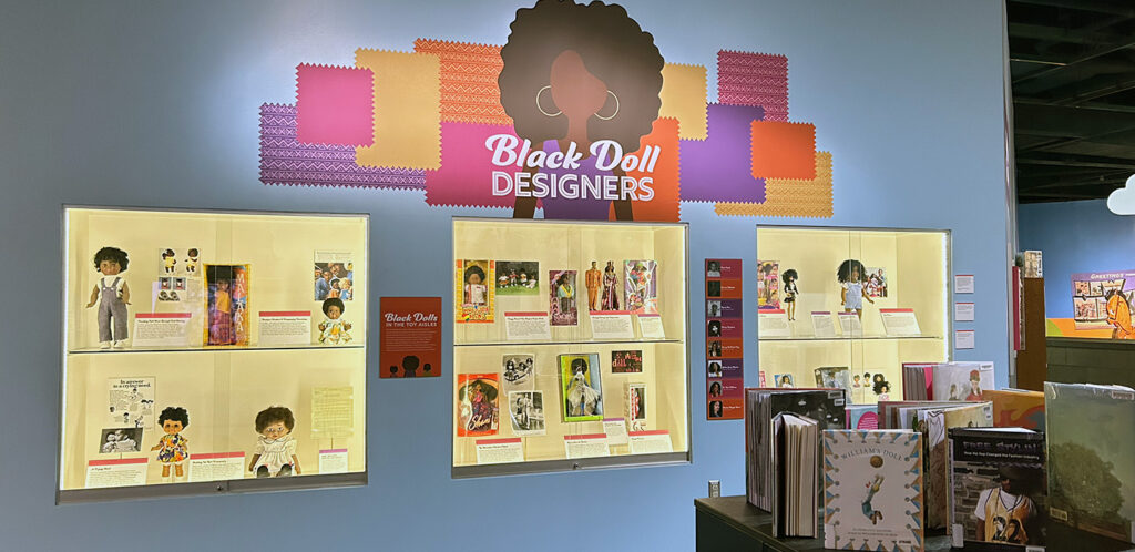 Black Doll Designers display cases