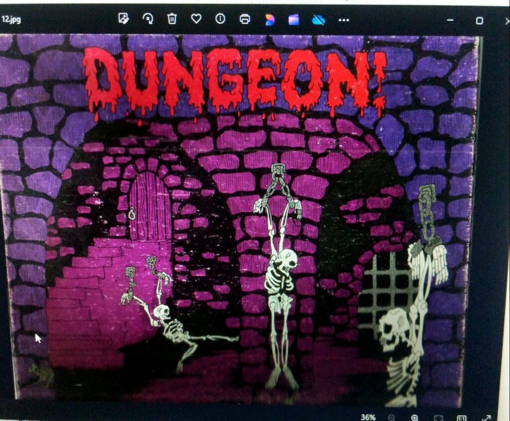 Image of a CD cover for Dungeon!, 1975, Gift of William J. Hoyt, The Strong National Museum of Play, Rochester, NY.