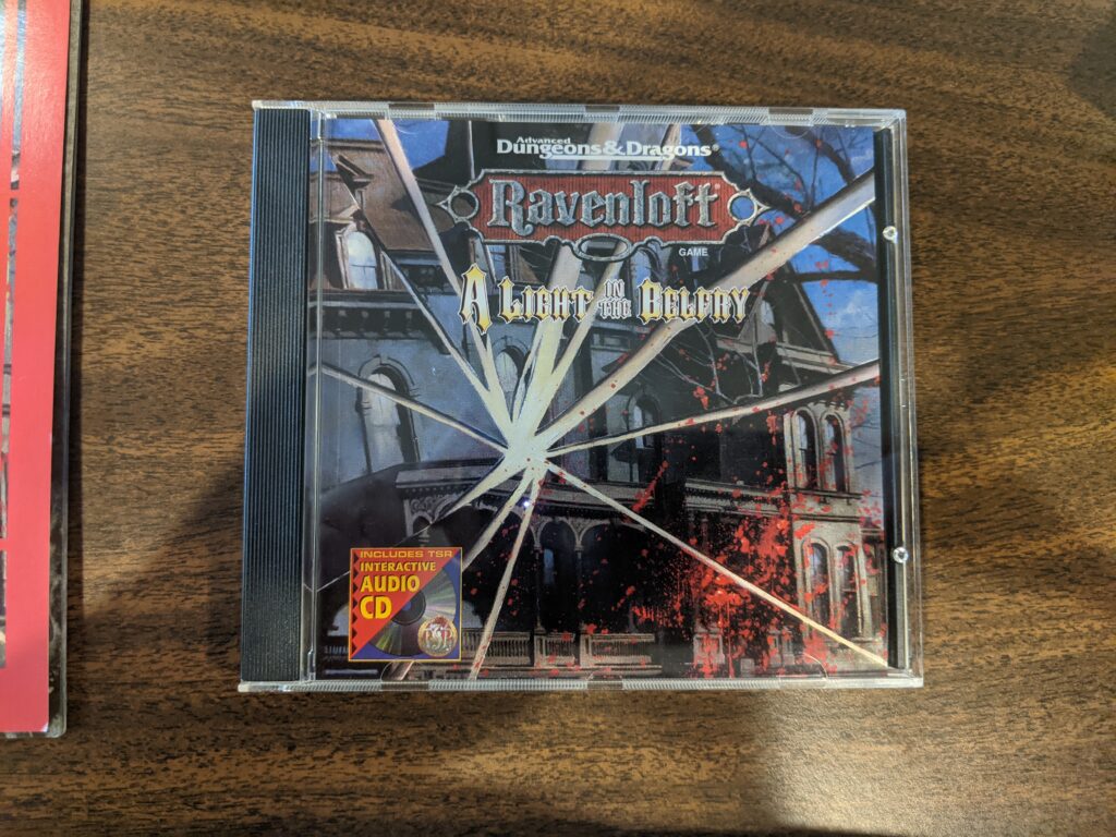 Image of a CD cover for Ravenloft “A Light in the Belfry” CD, The Strong National Museum of Play, Rochester, NY.