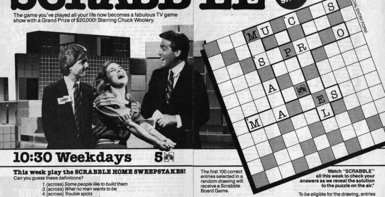 Advertisement for Scrabble game show