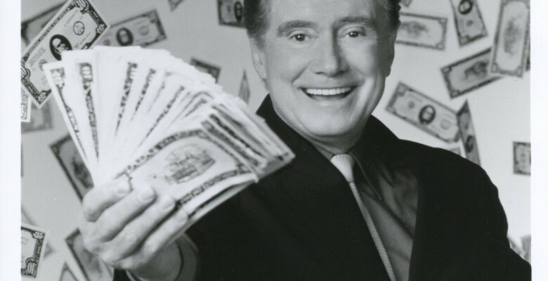 Host Regis Philbin flashing money, though clearly not one million