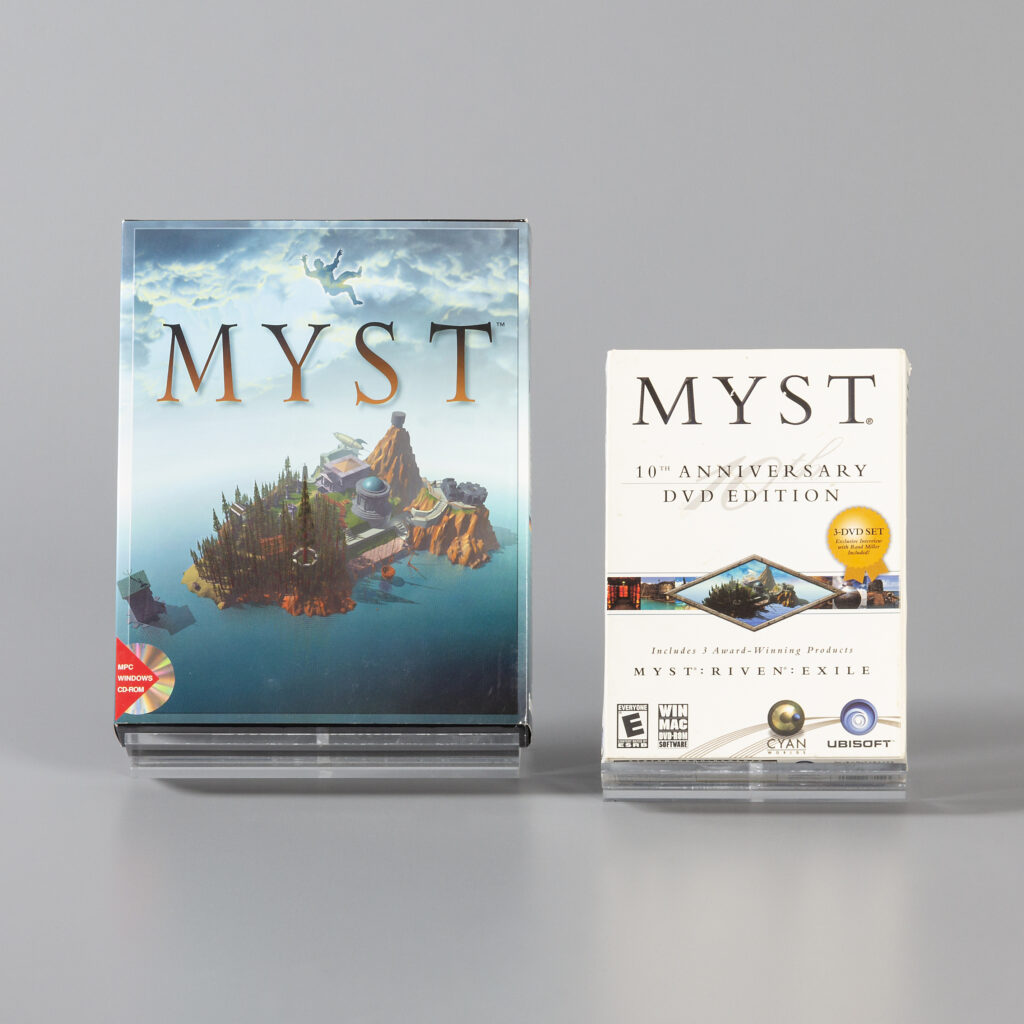 Myst game boxes