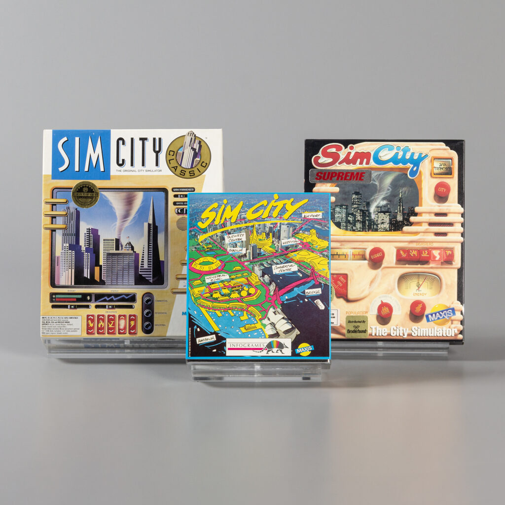 SimCity game boxes