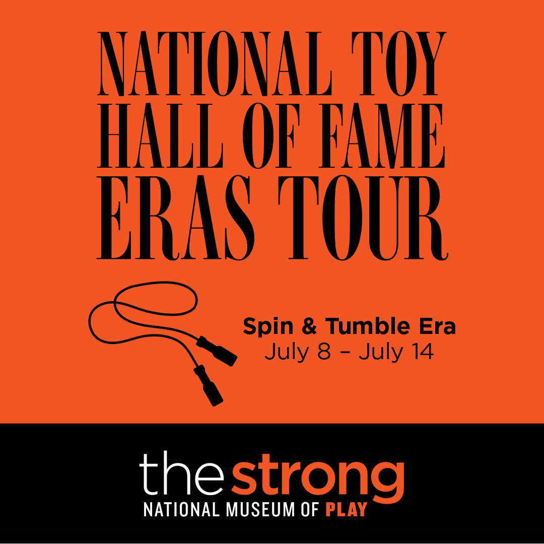 National Toy Hall of Fame Eras Tour graphic with a jump rope